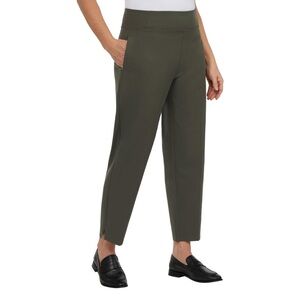 KIRKLAND Signature Women's 4-Way Stretch Ankle Pants Olive Green size L
